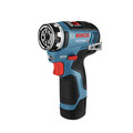 Holideals Day 7! Spread Cheer With Savings on DIY Essentials! | Factory Reconditioned Bosch GSR12V-300FCB22-RT Flexiclick 12V Max EC Brushless Lithium-Ion 5-In-1 Cordless Drill Driver System Kit with 2 Batteries (2 Ah) image number 2