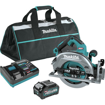 CIRCULAR SAWS | Makita 40V max XGT Brushless Lithium-Ion 7-1/4 in. Cordless AWS Capable Circular Saw Kit (4 Ah) - GSH01M1