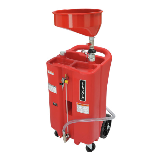 Fluid Evacuators | Lincoln Industrial 3624 Pressurized 26 gallon Plastic used Fluid Evacuation Tank image number 0