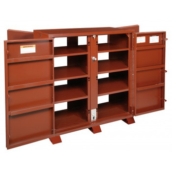 JOBSITE STORAGE | JOBOX 1-695990 Extra Heavy-Duty 4-Door Utility Cabinet with Door Shelves