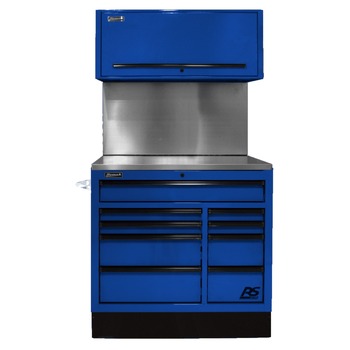 TOOL STORAGE | Homak 41 in. CTS Conversion Kit with Solid Backsplash - Blue - BLCTS41003