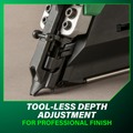  | Metabo HPT NR3690DCM 36V MultiVolt 3-1/2 in. Cordless Paper Strip Framing Nailer Kit (2.5 Ah) image number 7