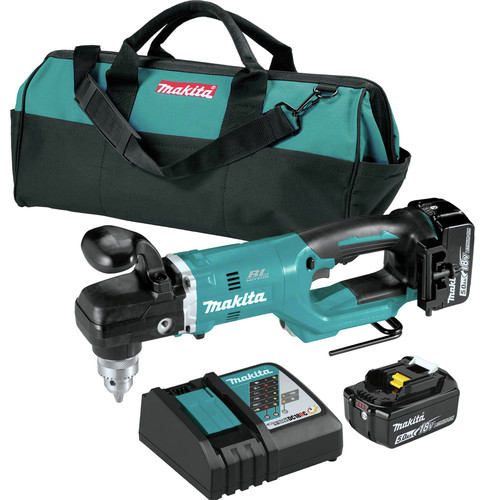 Clearance Center | Makita XAD05T 18V LXT Brushless Lithium-Ion 1/2 in. Cordless Right Angle Drill Kit with 2 Batteries (5 Ah) image number 0