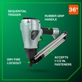 Specialty Nailers | Metabo HPT NR38AKM 36-Degree 1-1/2 in. Strap-Tite Fastening System Metal Connector Strip Nailer image number 3