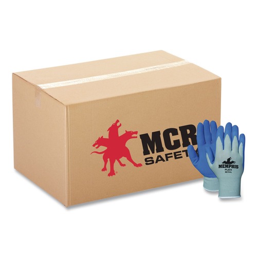Work Gloves | MCR Safety 96731S Memphis Flex Seamless Nylon Knit Gloves - Small, Blue/Gray (1-Dozen) image number 0