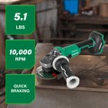 Metabo HPT Clearance | Metabo HPT G3612DVEQ6M 36V MultiVolt Lithium-Ion Brushless Variable Speed Slide Switch 4-1/2 in. Disc Angle Grinder (Tool Only) image number 5