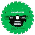 Circular Saw Blades | Metabo HPT 115756M 6-1/2 in. 24-Tooth Industrial PTFE Circular Saw Framing Blade image number 0