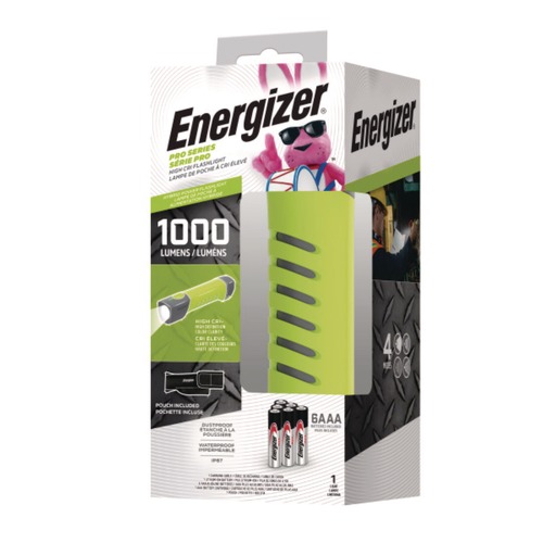 Flashlights | Energizer ENYPHH62 Rechargeable Lithium-Ion Pro Series Handheld High CRI Flashlight with 6 AAA Batteries - Gray/Green image number 0