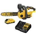 Outdoor Power Combo Kits | Dewalt DCCS620BDCB240C-BNDL 20V MAX XR Brushless Lithium-Ion 12 in. Compact Chainsaw and 20V MAX 4 Ah Lithium-Ion Battery and Charger Starter Kit Bundle image number 0