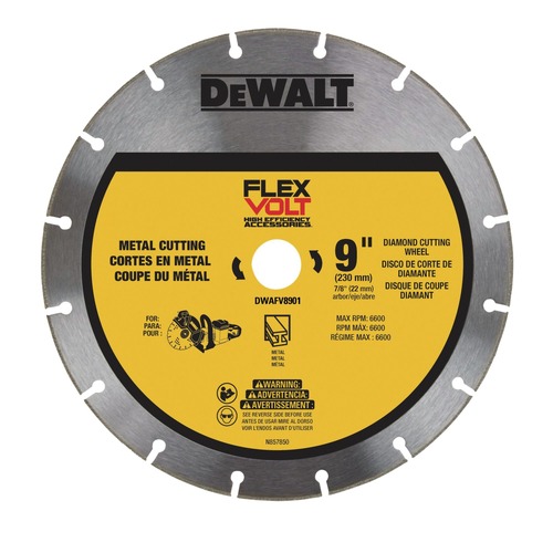 Circular Saw Blades | Dewalt DWAFV8901 9 in. FLEXVOLT Metal Cutting Diamond Wheel image number 0