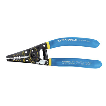 CUTTING TOOLS | Klein Tools 7.4 in. Solid and Stranded Copper Wire Stripper and Cutter - Blue/Yellow - 11055