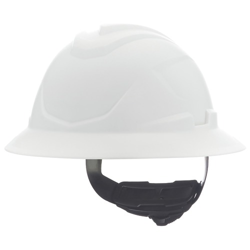 Hard Hats | MSA 10215837 V-Gard C1 Fas-Trac III Full Brim Non-Vented Hard Hat - White image number 0