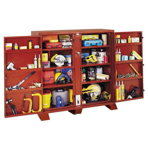 JOBOX Extra Heavy-Duty 4-Door Utility Cabinet with Door Shelves
