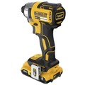 Impact Drivers | Dewalt DCF787D1 20V MAX XTREME Brushless Lithium-Ion 1/4 in. Cordless Impact Driver Drill Kit (2 Ah) image number 4