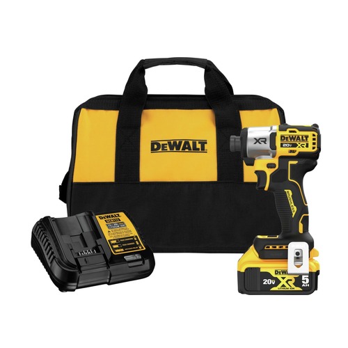 Impact Drivers | Dewalt DCF845P1 20V MAX XR Brushless Lithium-Ion 1/4 in. Cordless 3-Speed Impact Driver Kit (5 Ah) image number 0