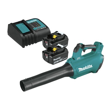 HANDHELD BLOWERS | Makita 18V LXT Brushless Cordless Blower with 2 Lithium-Ion Batteries and Charger Starter Pack Bundle (4 Ah) - XBU03ZBL1840BSC2