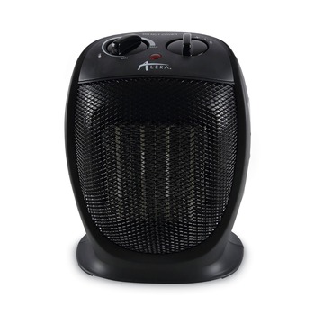 Alera ALEHECH09 1500 W 7.12 in. x 5.87 in. x 8.75 in. Ceramic Heater - Black