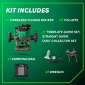 Plunge Base Routers | Metabo HPT M3612DAQ4M 36V MultiVolt Brushless Lithium-Ion Cordless Plunge Router (Tool Only) image number 4