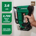 Specialty Nailers | Metabo HPT NP1835DAM 18V MultiVolt Lithium-Ion 23-Gauge Cordless Pin Nailer Kit (2 Ah) image number 2
