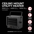 Clearance Center | Vision Air 1VAHG5000 240V 5000/4000/3000 Watts Ceiling Mount Heater image number 4