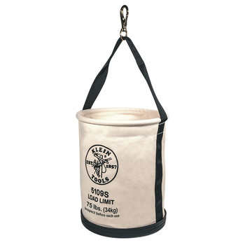 Klein Tools Straight Wall Canvas Bucket with Swivel Snap - 5109S