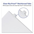 July Member-Exclusive Offer Save 10% off on One Item | Avery 82201 10-Tab "3-in 11 in. x 8.5 in. Allstate Style Preprinted Legal Exhibit Side Tab Index Dividers - White (25/Pack) image number 2