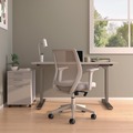 July Member-Exclusive Offer Save 10% off on One Item | Alera ALEWX42BME47 17.09 in. to 20.83 in. Seat Height Supports 275 lbs. Wessex Ergonomic Fabric Mesh Swivel Task Chair - Gray Seat/Back, White Base image number 4
