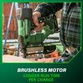 Crown Staplers | Metabo HPT N1804DAM 18V MultiVolt Brushless 18-Gauge Lithium-Ion 1/4 in. Cordless Narrow Crown Stapler Kit (2 Ah) image number 8