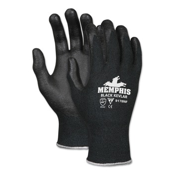 MCR Safety 9178NF Kevlar/Nitrile Foam Gloves - Black/Large (1-Pair) - 9178NFL