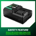 Chargers | Metabo HPT UC36YSL2M 18V/36V 12 Ah Quick Charger image number 4