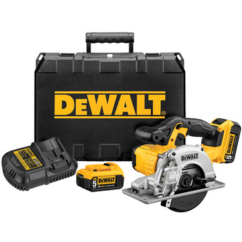 DEWALT 20V MAX SYSTEM | Dewalt 20V MAX 5-1/2 in. Cordless Metal Cutting Circular Saw Kit with (2) 5Ah Batteries and Charger - DCS373P2