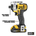 Dewalt DCK240C2 20V MAX Compact Lithium-Ion 1/2 in. Cordless Drill Driver/ 1/4 in. Impact Driver Combo Kit (1.3 Ah) image number 10