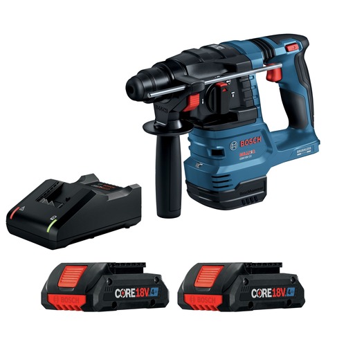 Clearance Center | Factory Reconditioned Bosch GBH18V-22K24-RT 18V Brushless Lithium-Ion SDS-plus Bulldog 3/4 in. Cordless Rotary Hammer Kit (4 Ah) image number 0