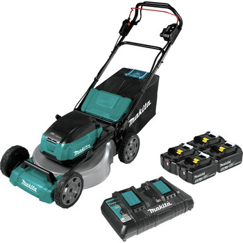 SELF PROPELLED MOWERS | Makita 18V X2 (36V) LXT Brushless Lithium-Ion 18 in. Cordless Self-Propelled Commercial Lawn Mower Kit with 4 Batteries (5 Ah) - XML06PT1