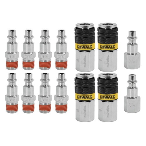 Air Tool Adaptors | Dewalt DXCM036-0232 (14-Piece) Industrial Coupler and Plugs image number 0