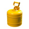 Gas Cans | Justrite 7120200 Type 1 2 Gallon Steel Safety Can for Diesel - Yellow image number 2