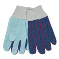 Disposable Gloves | MCR Safety 1040 1040 Leather Palm Glove - Larger Gray/White (1-Dozen) image number 1