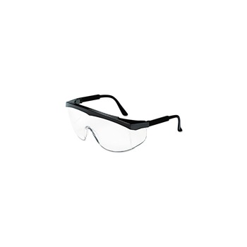 EYE PROTECTION | MCR Safety Stratos Safety Glasses - Black Frame Clear Lens (12/Box) - SS110
