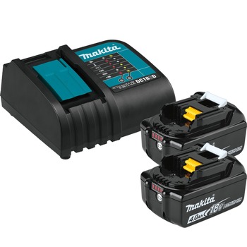 BATTERIES AND CHARGERS | Makita 18V LXT 4 Ah Lithium-Ion Battery and Charger Starter Pack - BL1840BSC2