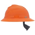 Hard Hats | MSA 10215833 V-Gard C1 Hi-Viz Fas-Trac III Full Brim Vented Hard Hat - Orange image number 3