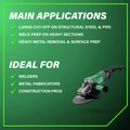 Angle Grinders | Metabo HPT 646467420 120V 15 Amp W 24-230 MVT 9 in. Corded Angle Grinder image number 4