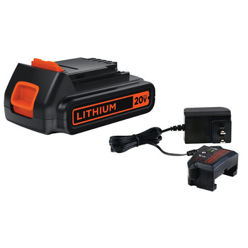BATTERIES AND CHARGERS | Black & Decker 20V MAX 1.5 Ah Lithium-Ion Battery and Charger Kit - LBXR20CK
