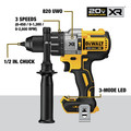 Combo Kits | Dewalt DCK299P2 2-Tool Combo Kit - 20V MAX XR Brushless Cordless Hammer Drill & Impact Driver Kit with 2 Batteries (5 Ah) image number 9