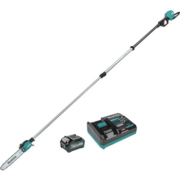 POLE SAWS | Makita 40V max XGT Brushless Lithium-Ion 10 in. x 13 ft. Cordless Telescoping Pole Saw Kit (4 Ah) - GAU02M1