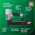 Pneumatic Crown Staplers | Metabo HPT N5008AC2M 16-Gauge 7/16 in. Standard Crown Stapler image number 2