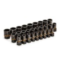 Socket Sets | GearWrench 84784 28-Piece 1/4 in. and 3/8 in. Drive Bolt Biter Impact Extraction Socket Set image number 1