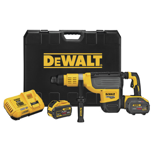 Rotary Hammers | Dewalt DCH773Y2 FLEXVOLT 60V MAX 2 in. Cordless SDS MAX Combination Hammer Kit with (2) 12 Ah Li-Ion Batteries image number 0