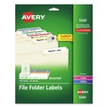 July Member-Exclusive Offer Save 10% off on One Item | Avery 05266 0.66 in. x 3.44 in. Permanent TrueBlock File Folder Labels with Sure Feed Technology - White (30/Sheet, 25 Sheets/Pack) image number 0