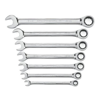 GearWrench 7-Piece Standard Metric Combination Ratcheting Wrench Set - 9417