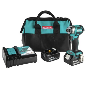 IMPACT DRIVERS | Makita 18V LXT Brushless Lithium‑Ion Cordless Quick‑Shift Mode 4‑Speed Impact Driver Kit with 2 Batteries (5 Ah) - XDT20T